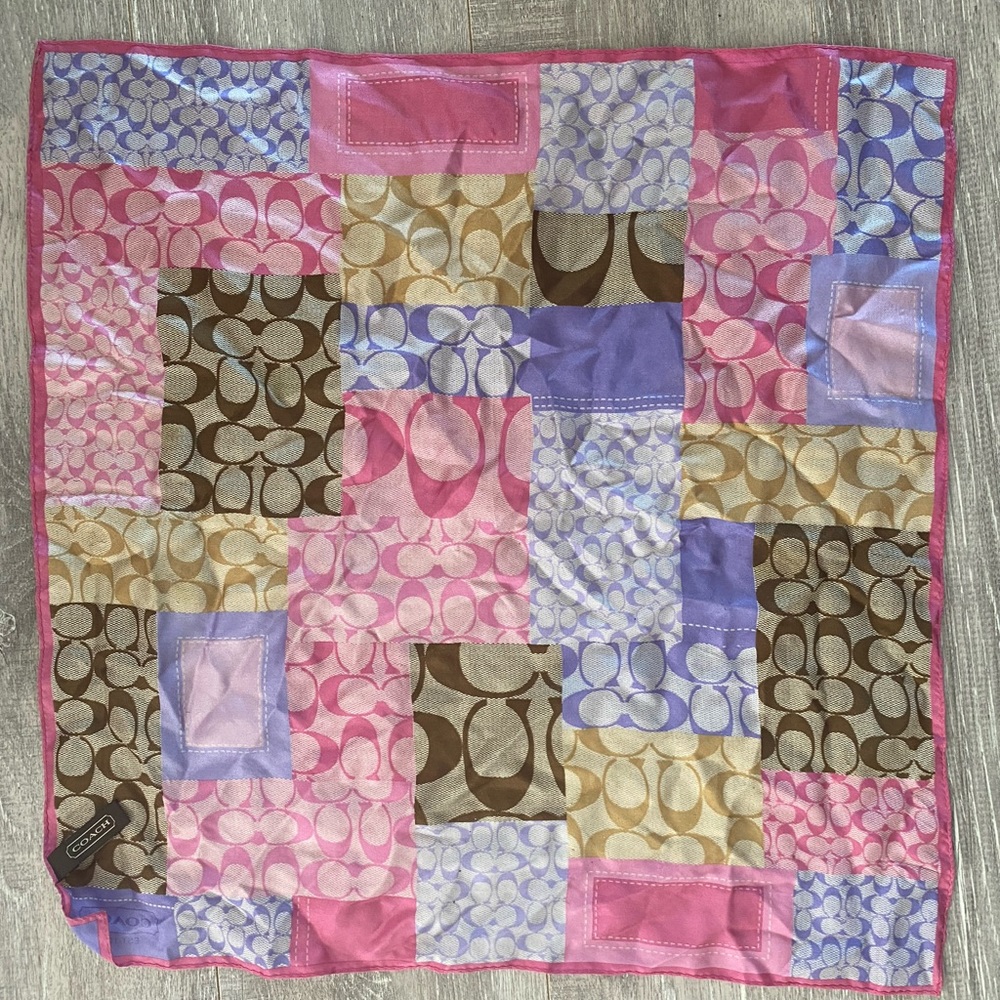 Coach silk scarf - Picture 5 of 5
